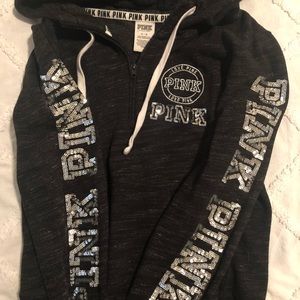 PINK sequin hoodie